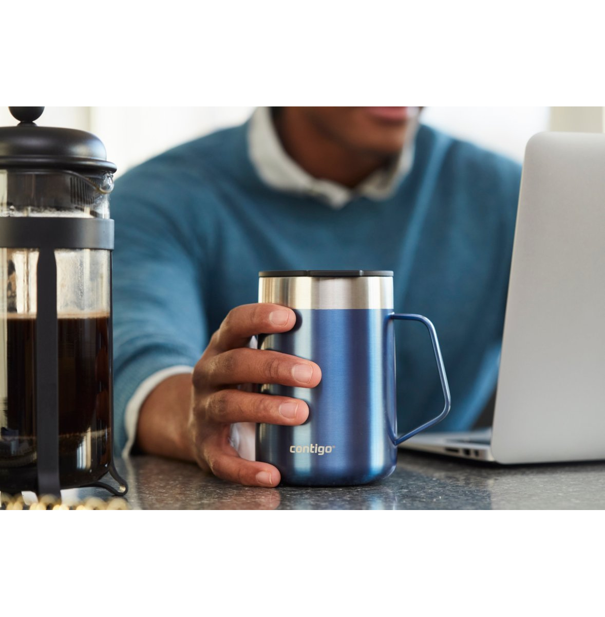 Contigo Streeterville THERMALOCK™ Desk Mug, 420 ml (Blue Corn)